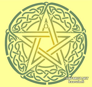 Keltisch pentagram 94 - sjabloon voor decoratie
