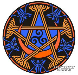 Keltisch pentagram 95 - sjabloon voor decoratie