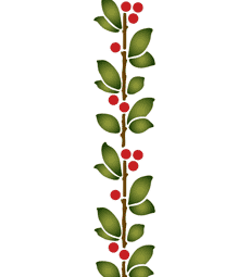 Kersenrand - sjabloon voor decoratie