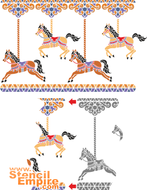 Carrousel - sjabloon voor decoratie
