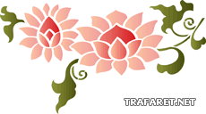 Chinese bloem 1 - sjabloon voor decoratie