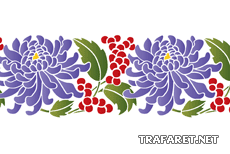 Chrysanten en bessen (Stencils met tuin- en veldbloemen)
