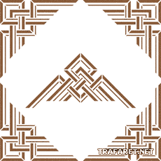 Geometrische hoek 8 - sjabloon voor decoratie