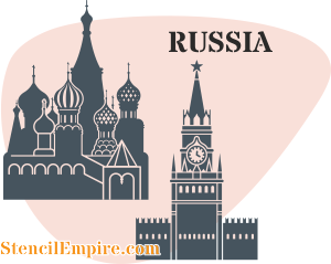 Rusland (Sjablonen met herkenningspunten en gebouwen)