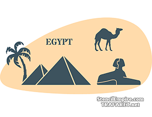 Egypte - pochoir pour la décoration
