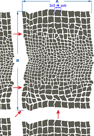 Peau de crocodile - pochoir pour la décoration