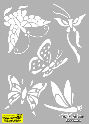 Vlinderset 04 - sjabloon voor decoratie