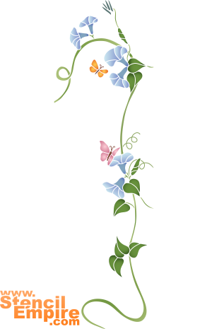 Winde en vlinders (Stencils met tuin- en veldbloemen)