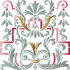 Middeleeuws patroon 5a - sjabloon voor decoratie