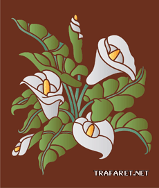 Grote calla lelies - sjabloon voor decoratie