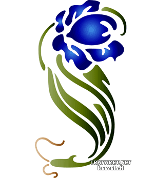 Gestileerde iris - sjabloon voor decoratie