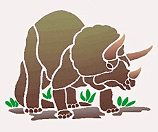 Triceratops - sjabloon voor decoratie
