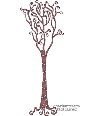 Spiraalboom 2 - sjabloon voor decoratie