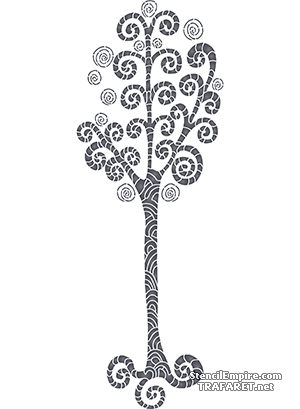 Arbre en spirale 3 - pochoir pour la décoration