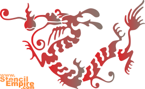 Oosterse draak - sjabloon voor decoratie
