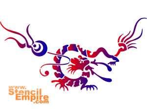Dragon chinois - pochoir pour la décoration
