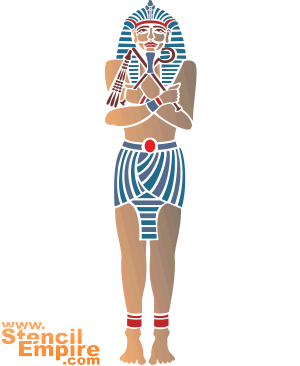 Egyptische man - sjabloon voor decoratie