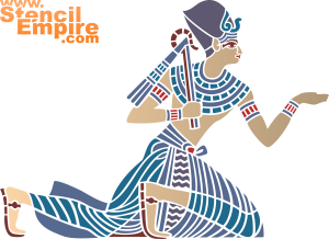 Egyptische vrouw - sjabloon voor decoratie