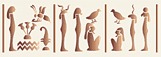 Egyptische rand 3 - sjabloon voor decoratie