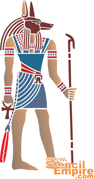 God Anubis - sjabloon voor decoratie