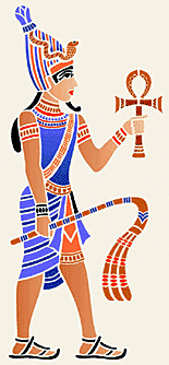 Egyptische god - sjabloon voor decoratie