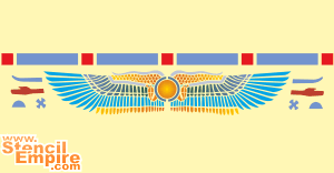 Gevleugelde godheid (Egyptische sjablonen)