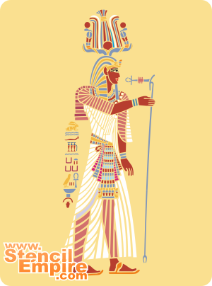Pharaon Seti - pochoir pour la décoration