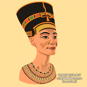 Nefertiti buste - sjabloon voor decoratie