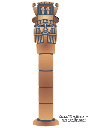 Kolom van de farao - sjabloon voor decoratie