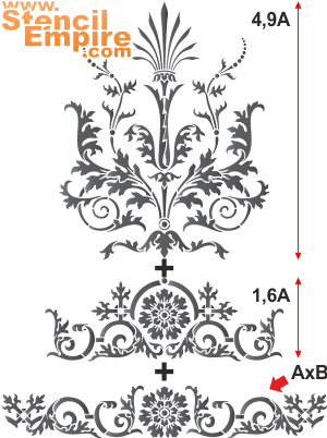 Empire stijl set - sjabloon voor decoratie