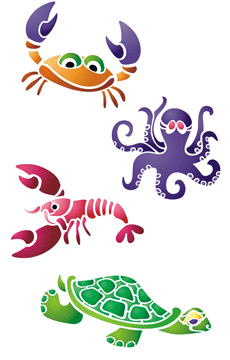 Zee baby's - sjabloon voor decoratie