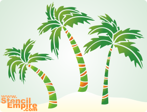 Drie palmen - sjabloon voor decoratie