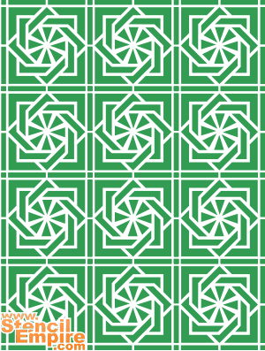 Geometrische spiralen - sjabloon voor decoratie