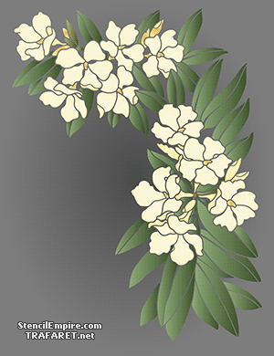 Grote rododendron - sjabloon voor decoratie