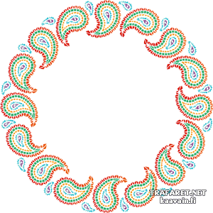 Stekelige paisley cirkel - sjabloon voor decoratie