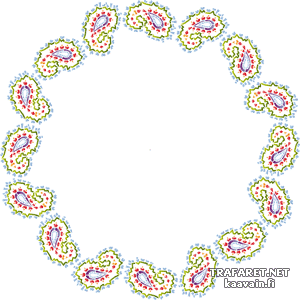 Cercle paisley épineux 123 - pochoir pour la décoration