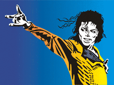 Michael Jackson - sjabloon voor decoratie