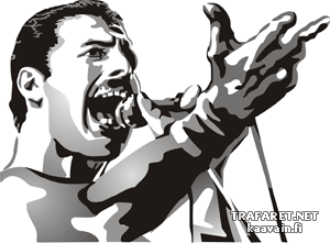 Freddie Mercury - pochoir pour la décoration