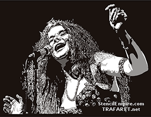 Janis Joplin - sjabloon voor decoratie