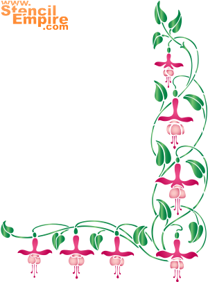 Fuchsia hoek - sjabloon voor decoratie