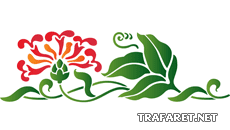 Kamperfoelie bloem - sjabloon voor decoratie