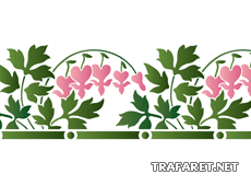 Fuchsia rand 13 - sjabloon voor decoratie