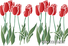 Tulpengazon - sjabloon voor decoratie