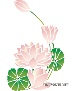 Waterlelies - sjabloon voor decoratie