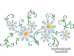 Kamille motief 43 - sjabloon voor decoratie
