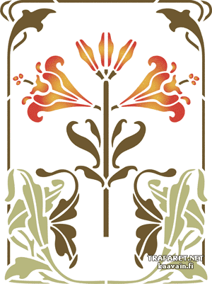 Grote lelies (motief) - sjabloon voor decoratie