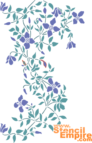 Clematis - sjabloon voor decoratie