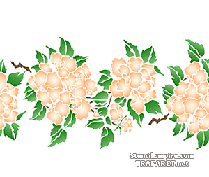 Grote chrysanten B - sjabloon voor decoratie