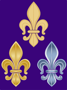 Lelie heraldisch 1 (Sjablonen middeleeuwen)