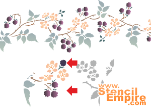 Blackberry border - sjabloon voor decoratie